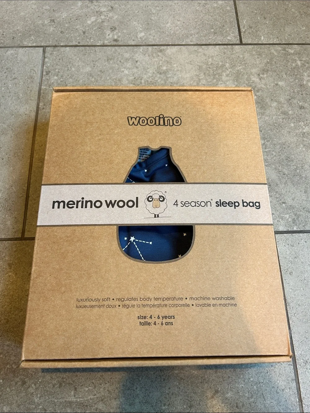 NWT Woolino 4-6 years Navy Constellation Sleep Sack
